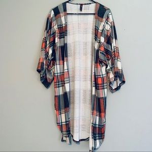 Lightweight Flannel Cardigan